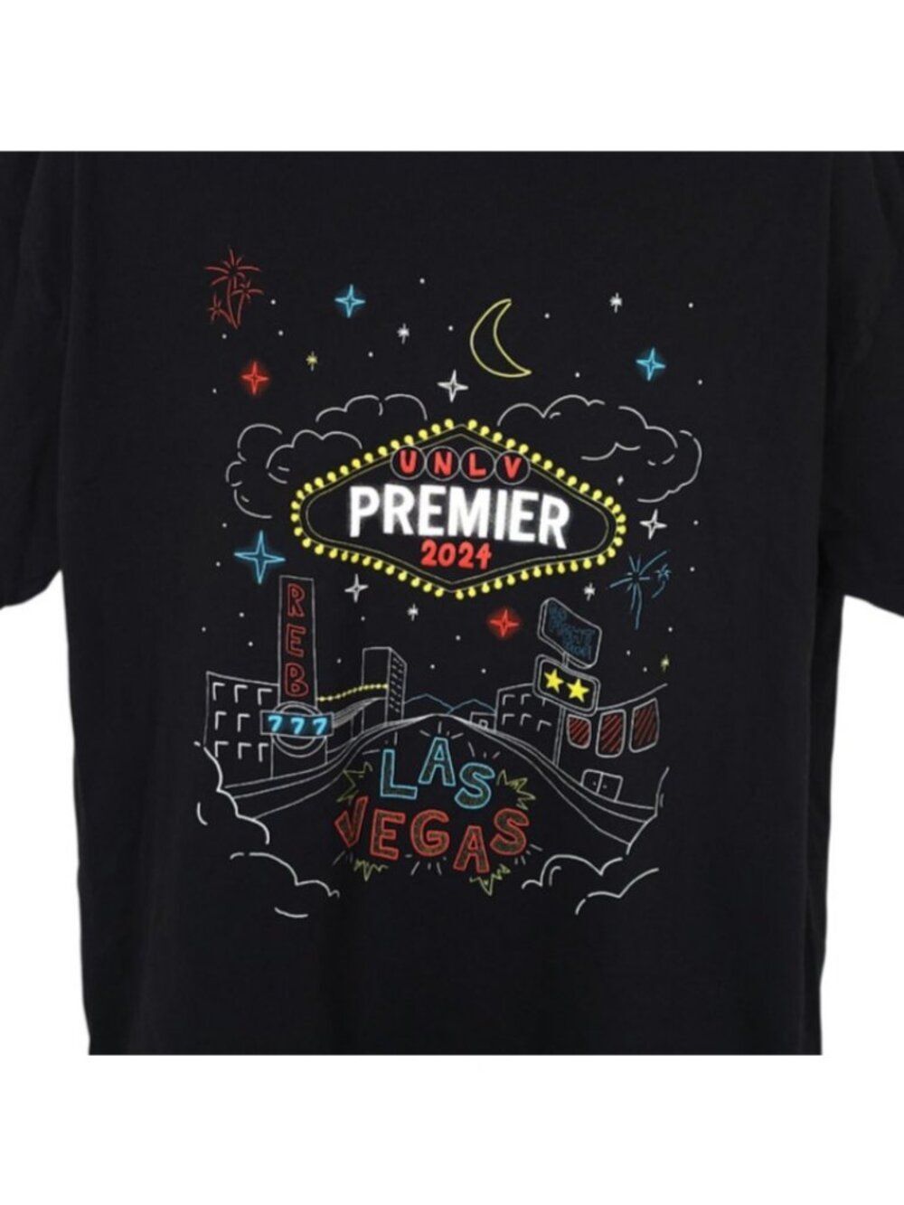 Premier UNLV Rebels T Shirt Mens Size XL Black Fight Song 2024 Las Vegas